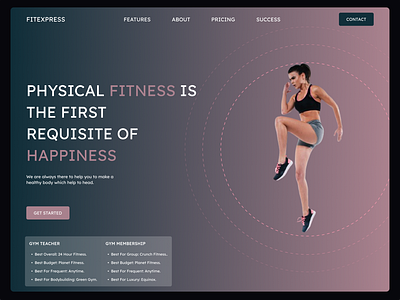 FITEXPRESS canva colour design figma fitness gym typography ui