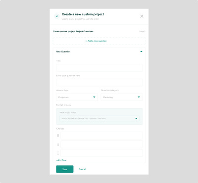 Add Question add questions custom design dropdown figma preview project uiux