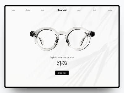 Clearvue - Optical Store Website branding design fashion graphic design landing page opticals shopify ui web design website