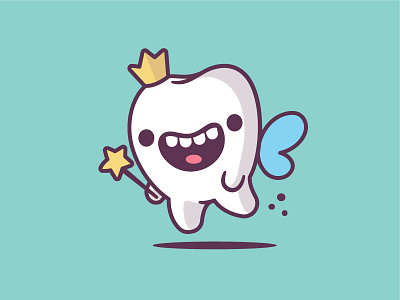 Tooth Fairy animation cartoon fairy funny illustration kawaii mascot tooth tooth fairy vector