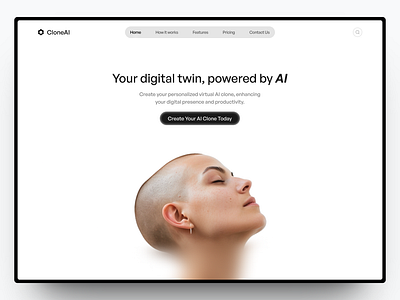 CloneAI - SAAS Website Design ai branding design graphic design landing page saas ui web design website