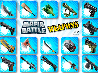 MafiaBattle - Weapon Art 2d 2d game 2d illustration adobe illustrator bombs design digital art explosive firearms game assets game items gangsters illustration mafia mafia game mmorpg multiplayer game vector weapon weaponary