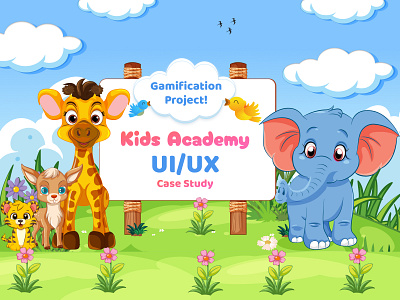 UI UX Case Study Kids Academy Gamification App andriod app design case study educational app figma design game app ios kidg gamification app kids app landing page mockup product design prototype ui design ui ux design case study uiux user interface design ux design website design wireframe