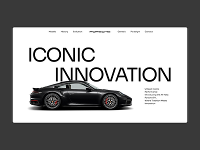 Porsche Web Design app design editorial editorial design graphic design landing page minimal minimalistic porsche ui ux web web design website