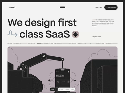 Web design for SAS Design Studio agency website animation clean layout corporate website digital agency it company website web design website design