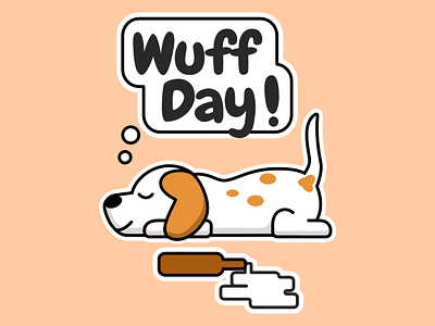 Wuff Day graphic design illustration vector