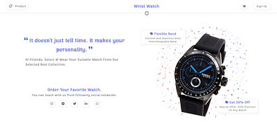 Wrist Watch E-commerce Design graphic design ui