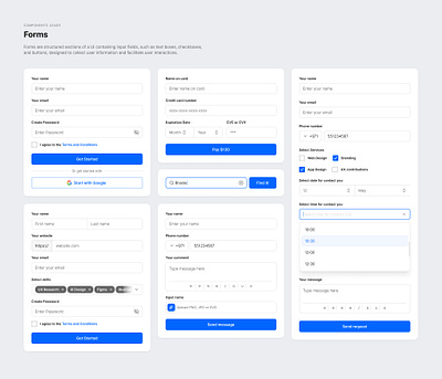 All-Demands Design system | Forms user interface