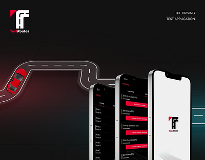 Navigating Success: The UI Journey of Test Routes App applicationdesign best website ui branding driving application graphic design mobile application ui uiux ux website design