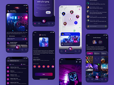 🎨 VIBE CHECK - Real-time Socializing through Shared Experiences community design designinnovation experience illustration interaction livestreaming localreviews mobile ui design realtime socialmedia ui ux vibecheck wvelabs