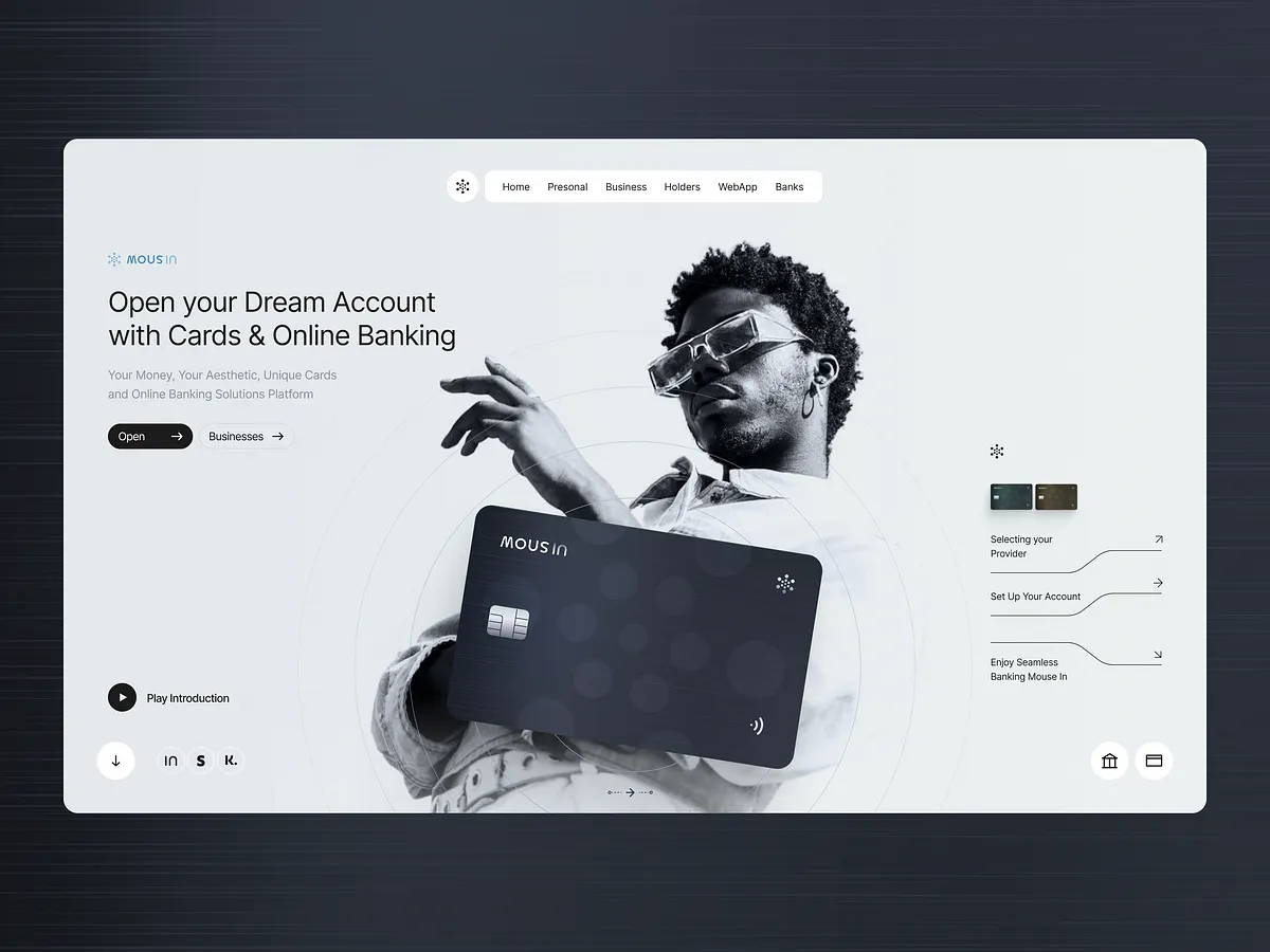 Digital Banking Landing Page Website by Bogdan Falin for QClay on Dribbble