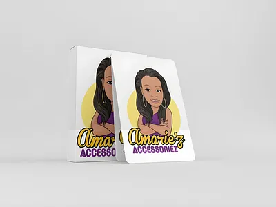 Cartoon portrait woman