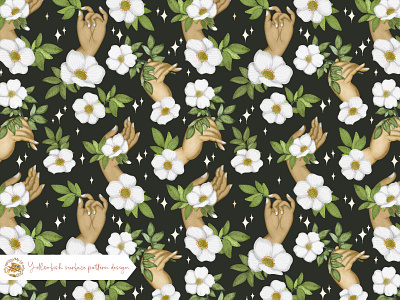 Heavenly flowers surface pattern design floral pattern pattern peculiar pattern design seamless pattern summer floral paper summer floral print surface design surface pattern textile design unique floral print white floral pattern