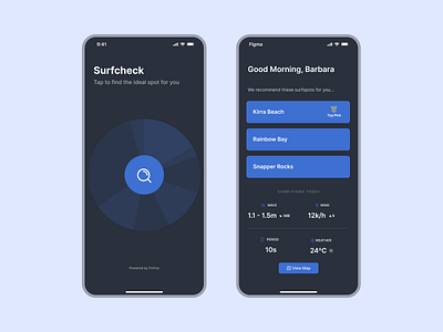 AI Surf App Concept ai app mobile mobile design surf ui
