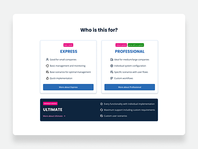 Pricing Table For Production Line Monitoring Company design graphic design pricing pricing section section ui ux web webdesign