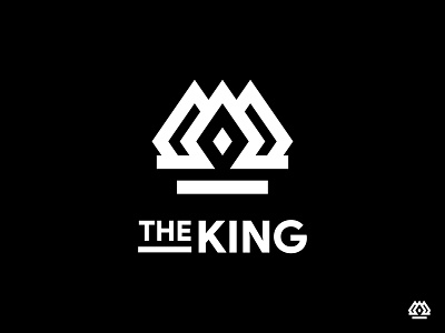 The king brand crown geometric identity king logo design luxury mark monogram simple