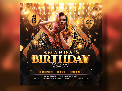 Night Club Flyer Template (PSD) club designwithred dj flyer graphic design ig post instagram post party print template psd redsanity redsanityflyers template