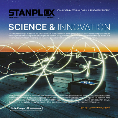 STANPLEX solar energy / logoSrart study branding graphic design