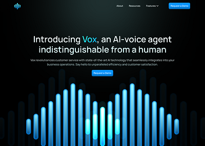 Vox AI ai design figma illustration landing page product design ui ux website