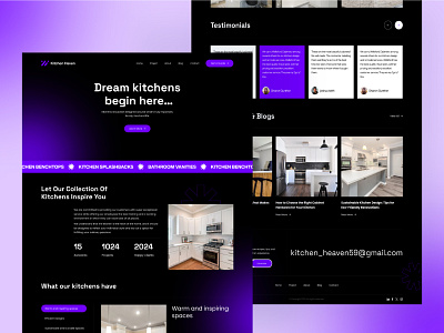 Kitchen Landing Page UI Design design graphic design home improvement kitchen design landing page ui ui design ui ux web design webpage website