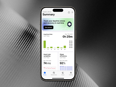 Sleep Score Mobile App appdesign data visualization health mobile app mobileapp product design sleeptracker snooze web design wellness