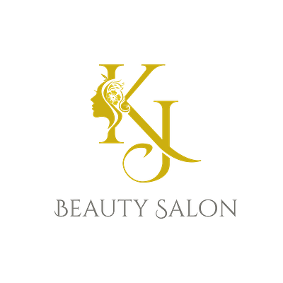 KJ SALON branding logo photoshop