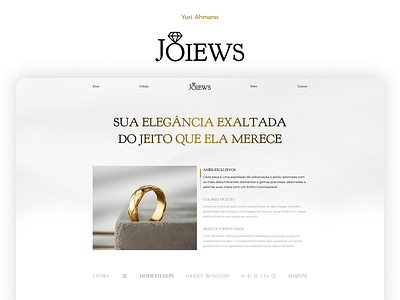 JOIEWS | Site Institucional design figma framer jewelry landing page site ui ui design uiux web webdesign