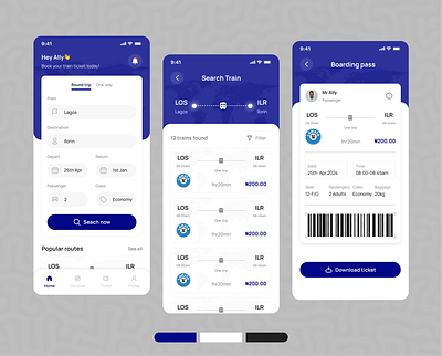 Train booking flow for mobile mobile app mobile design ui