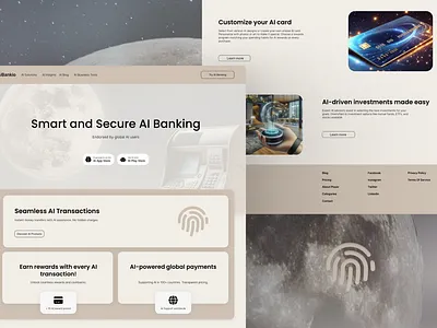 Ai Banking Landing ai banking design finance graphic design moon solution webdesign website