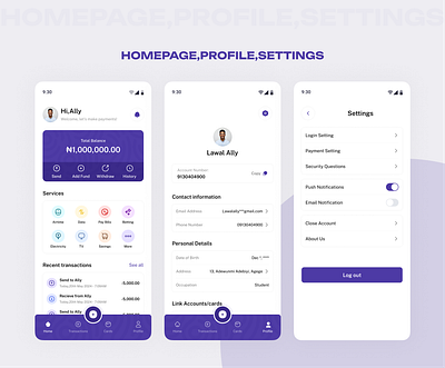 Fintech Mobile design