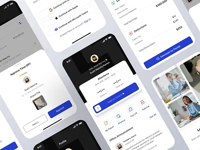 💼 KuyDos - HR Management App UI Kit app ui ux