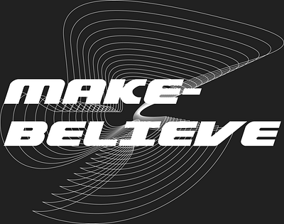 Make-Believe Sweater Concept design logo minimalist y2k