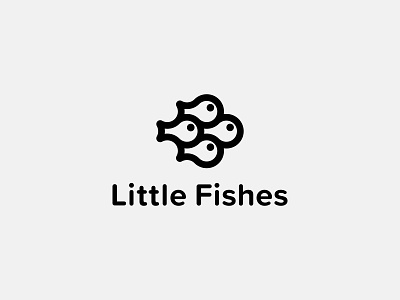 Little Fishes branding brandmark clean daycare design fish graphic design illustration illustrator learning logo logomark logotype mark marks minimal ui visualid