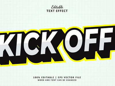 Text Effect Kick Off 3d badge kick off logo matchday text effect