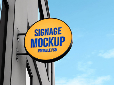 Free Sign Mockup PSD free free mockup freebies mockup mockup design mockup psd psd mockup sign signage signboard