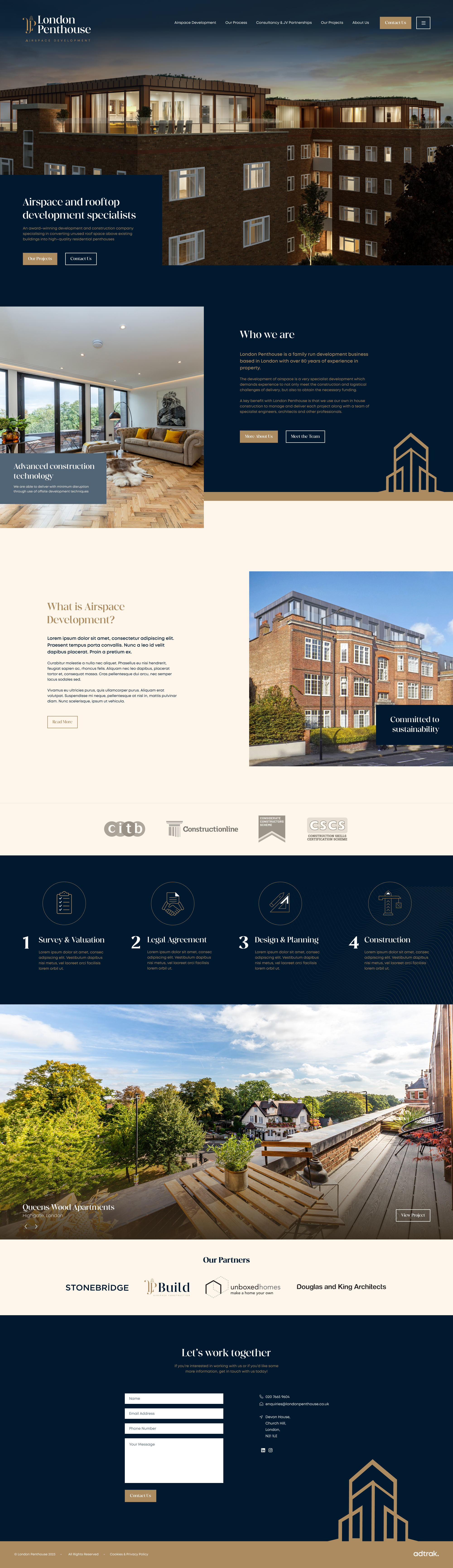 London Penthouse Landing Page landing page property ui web
