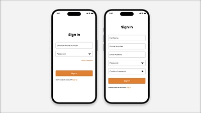 Mobile Sign In ui ux