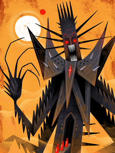 Shrike art character drawing gartman horror illustration scifi texture