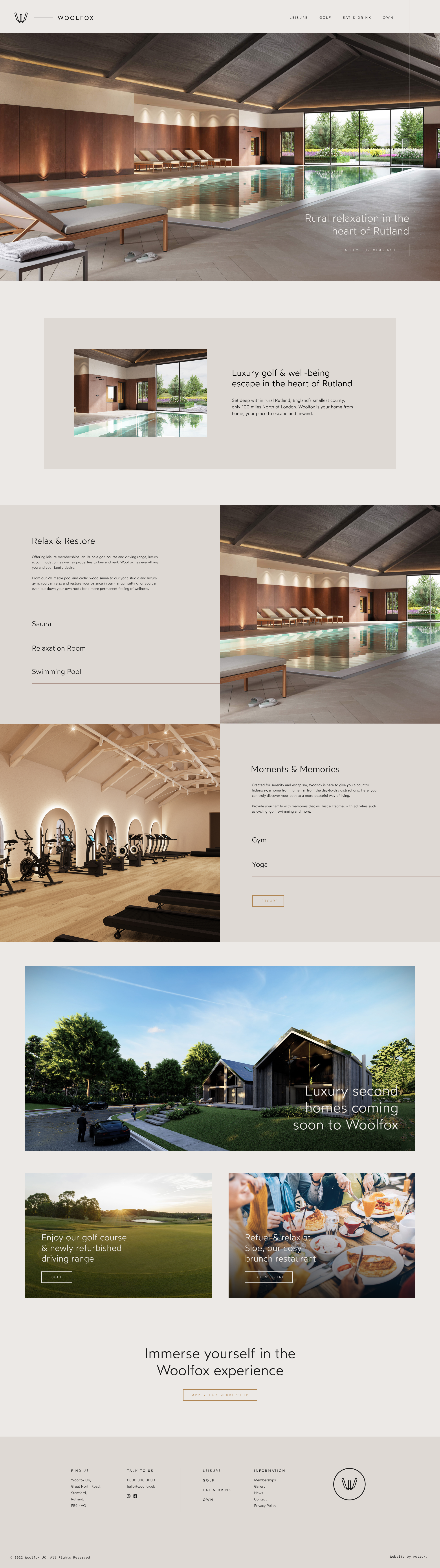 Exclusive Members Club Website contemporary marketing ui web
