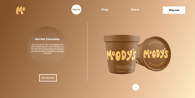 Web design ice cream online shop