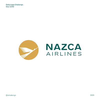 NAZCA AIRLINES | Day 12 of Daily Logo Challenge airlines brand brand design branding corporate logo daily logo challenge design dlc logo logo design logotype nazca