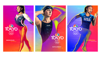 Tokyo Olympics Key Art Posters graphic design nbc poster design tokyo olympics