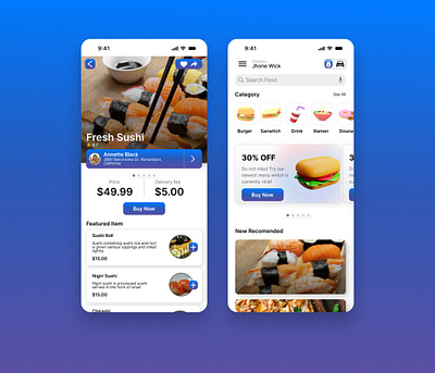 Food app Ui/Ux design app design food minimalist modern ui ux