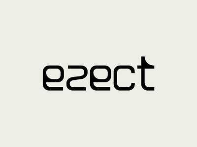 Ezect Wordmark Logo Design app icon branding ezect minimal logo modern logo wordmark logo