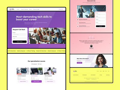 Academy Website Landing Page UI appdesign branding courselanding design landingpage landingpagedesign landingui landinguidesign landinguiux logo onlinecourse ui uidesign uiux uiuxdesign uxdesign webdesign websitedesign webui webuiux