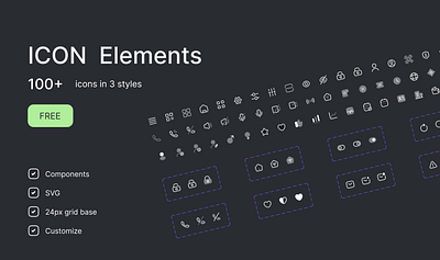 Icon Elements animation logo ui