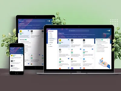 Integrations integrations intergrations page design responsive design settings page ux