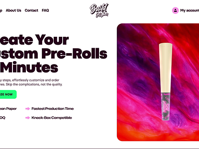 Cones Shop after effects animation app blunt clean cone cones configurator design flat layout marketplace order paper weed pre rolls shop ui ux web weed