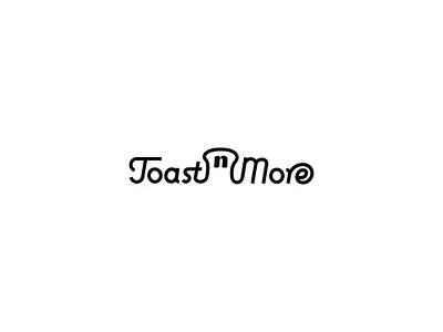 Toast n' More abstract bakery branding brandmark bread breakfast clean fresh lettering logo logotype tasty toast wordmark