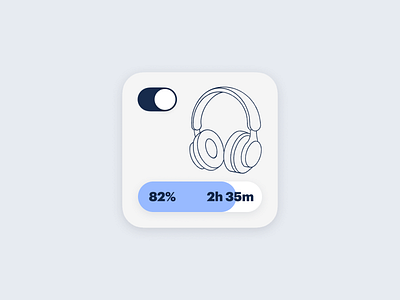 Headphones charger widget charger headphones ios ui uiux widget